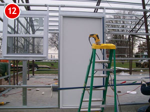 installing door on steel building