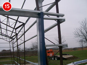 steel building framing assembly