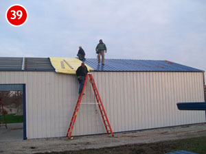 roof sheet metal installation
