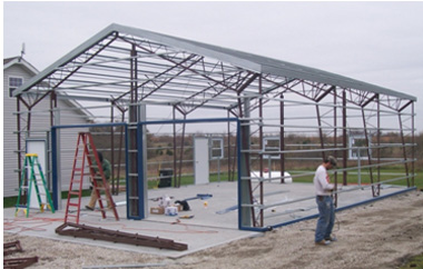 Sturdy framing makes the custom steel building kits from Worldwide Steel Buildings withstand all types of weather including wind and snow.