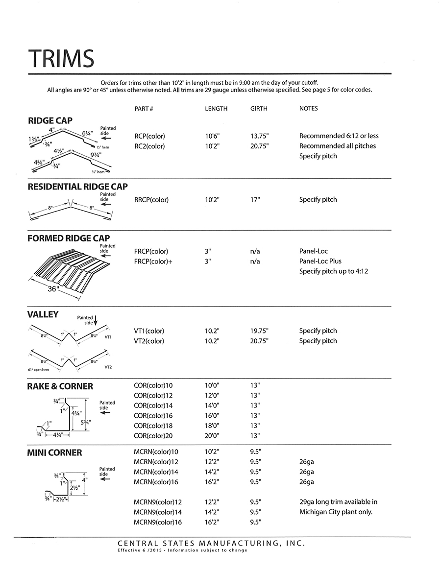 Steel Building Trim