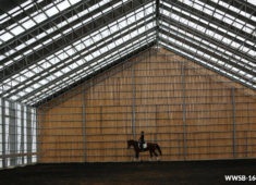 inside steel building horse arena