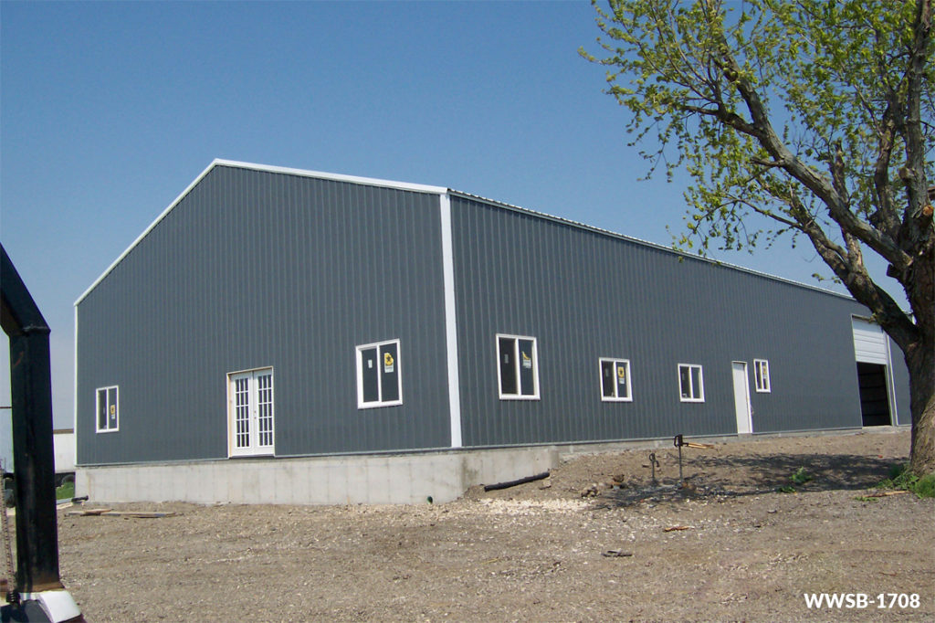 Vertical or horizontal, as well as solid windows can be added to any metal building kit from Worldwide Steel Buildings.