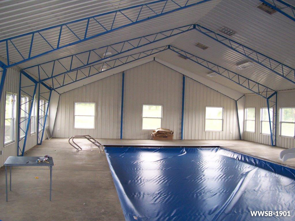 steel building for indoor pool
