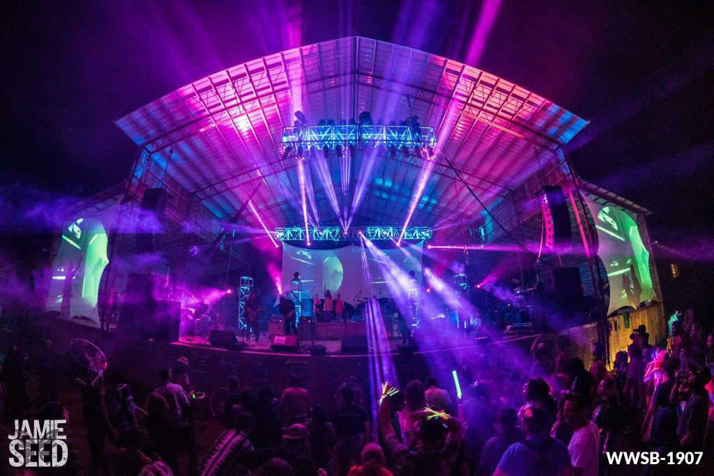 steel framed concert stage