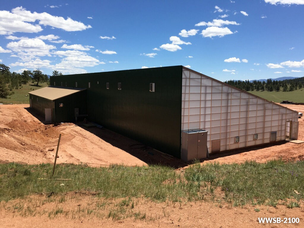 large production greenhouse from steel building kit