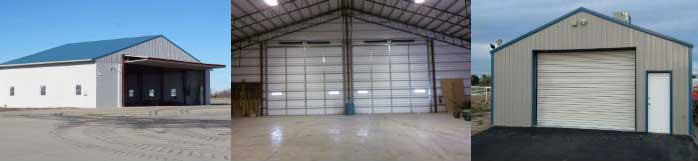 Examples of three custom steel buildings in Louisiana built by Worldwide Steel Buildings.