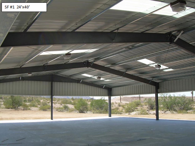 Example of a rigid frame steel building designed and fabricated by Worldwide Steel Buildings, a leader in steel building kits.
