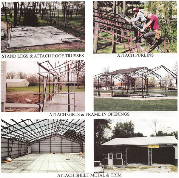 steel building assembly process