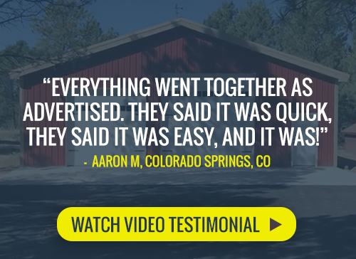 Watch a video testimonial by a satisfied Worldwide Steel Buildings customer talking about his new steel building kit.