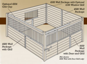 Horse stalls can be added to any metal building kit. Worldwide Steel Buildings recommends Equus Horse Stalls.