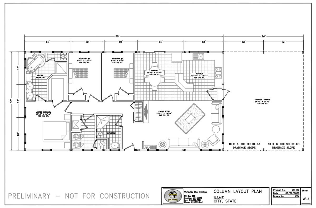 30w 60l Floor Plans W 1 Column Layout Worldwide Steel Buildings 30w 60l Floor Plans W 1 Column Layout Worldwide Steel Buildings