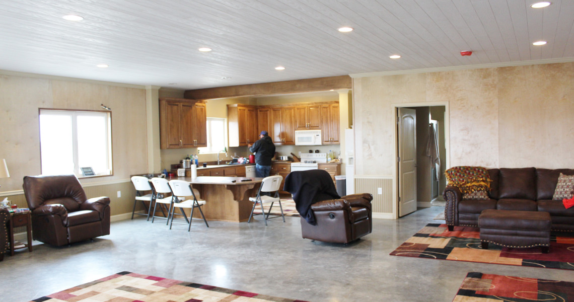 An attached living space on the custom steel agriculture shop by Worldwide Steel Buildings