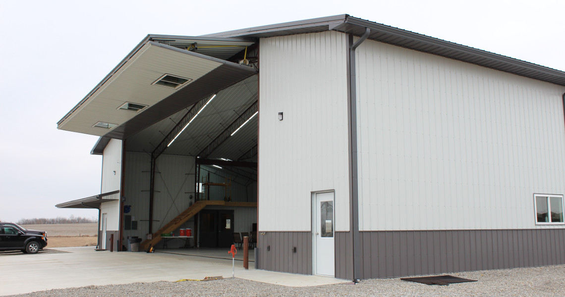 A large custom steel storage building with office space from Worldwide Steel Buildings