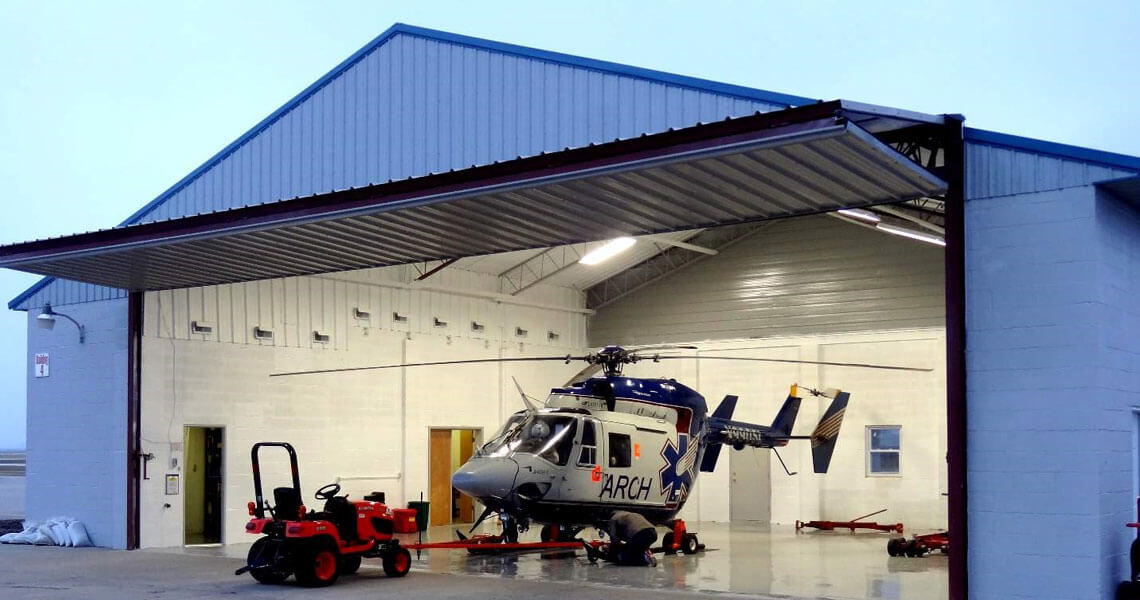 Metal hangar kits and steel hangar kits from Worldwide Steel Buildings can be designed for any aircraft type.