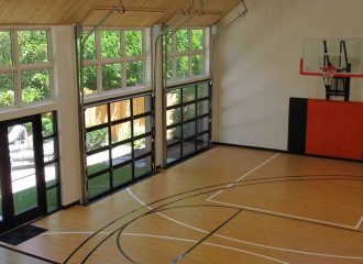 A Steel Recreation Building with a Basketball Court