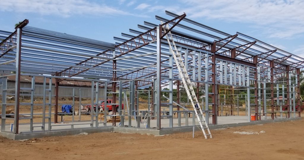 All steel framing build-out for barndominium.
