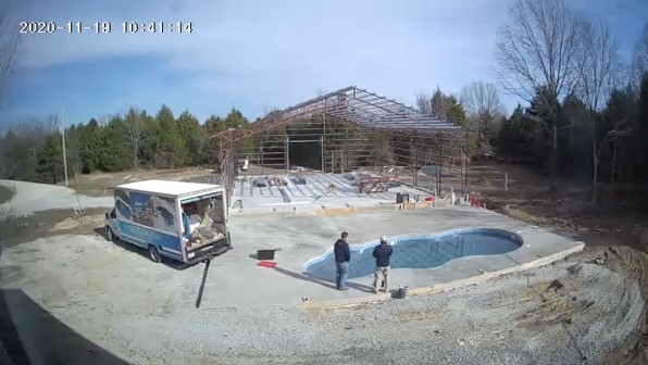 Pool installed in ground