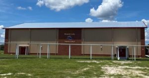 Round Lake Charter School gymnasium built in Mount Dora, FL by Worldwide Steel Buildings.