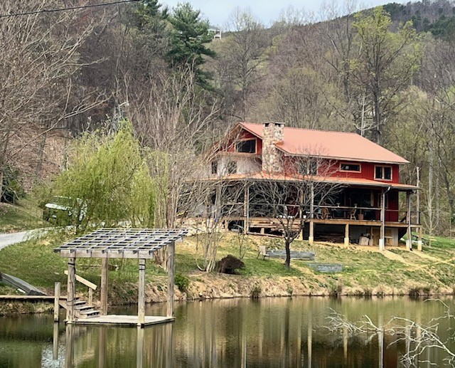 Exterior of Steel Lake Home Including Dock, Lake