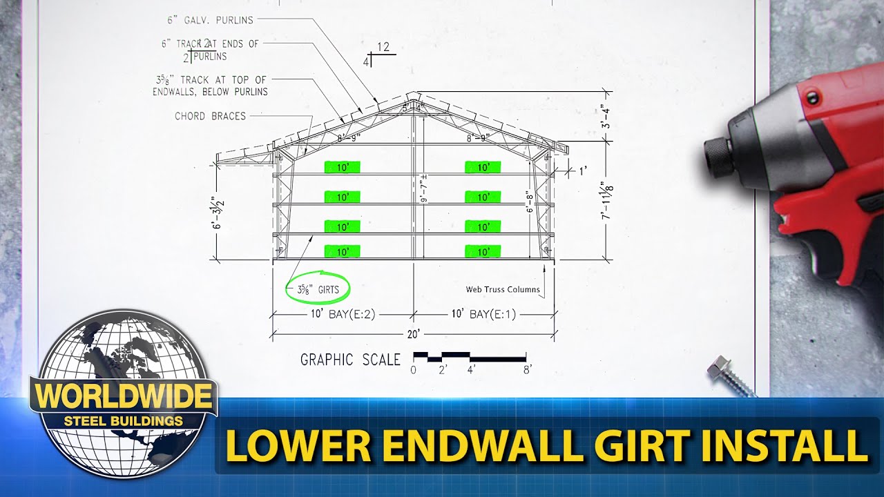 Install Lower Endwall Girts