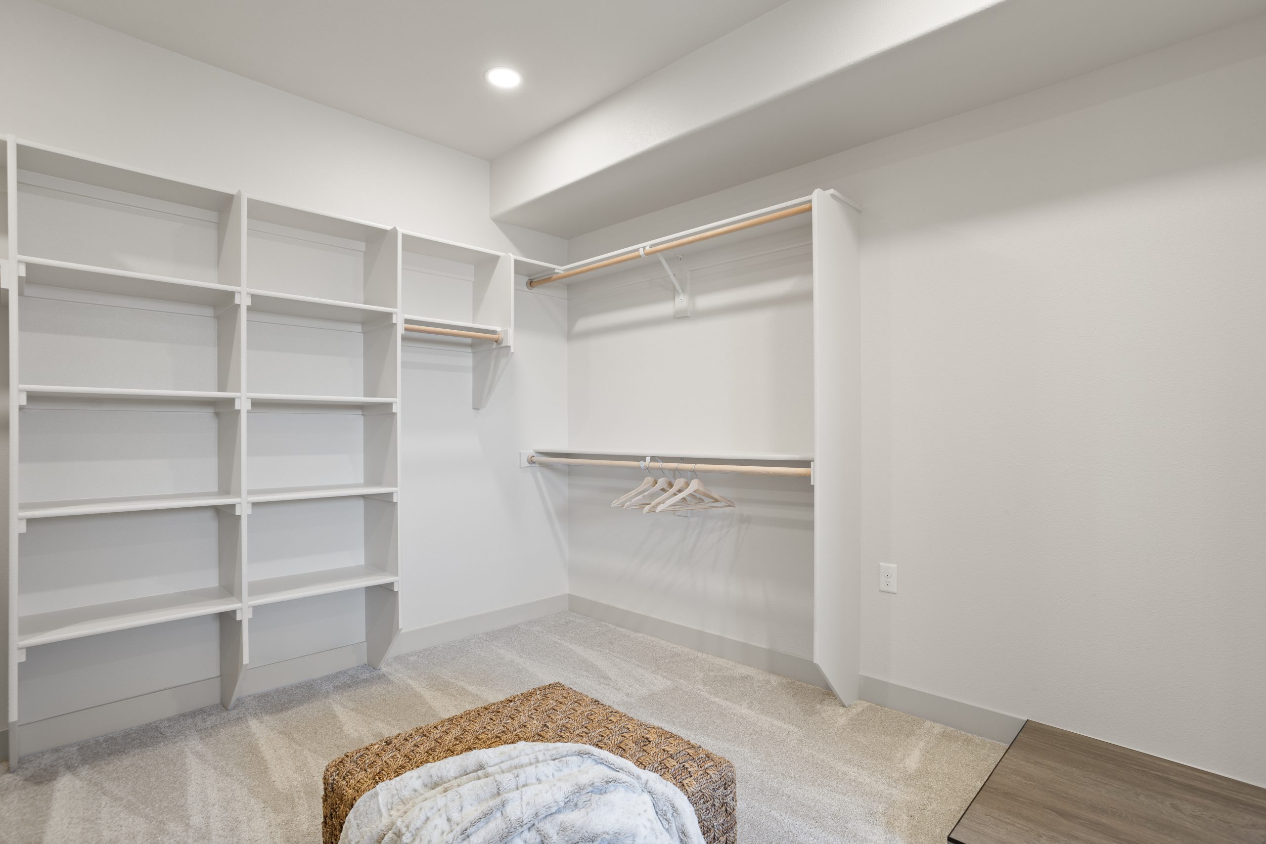 Shelves and closet rods inside a bedroom in Cheyenne, Wyoming
